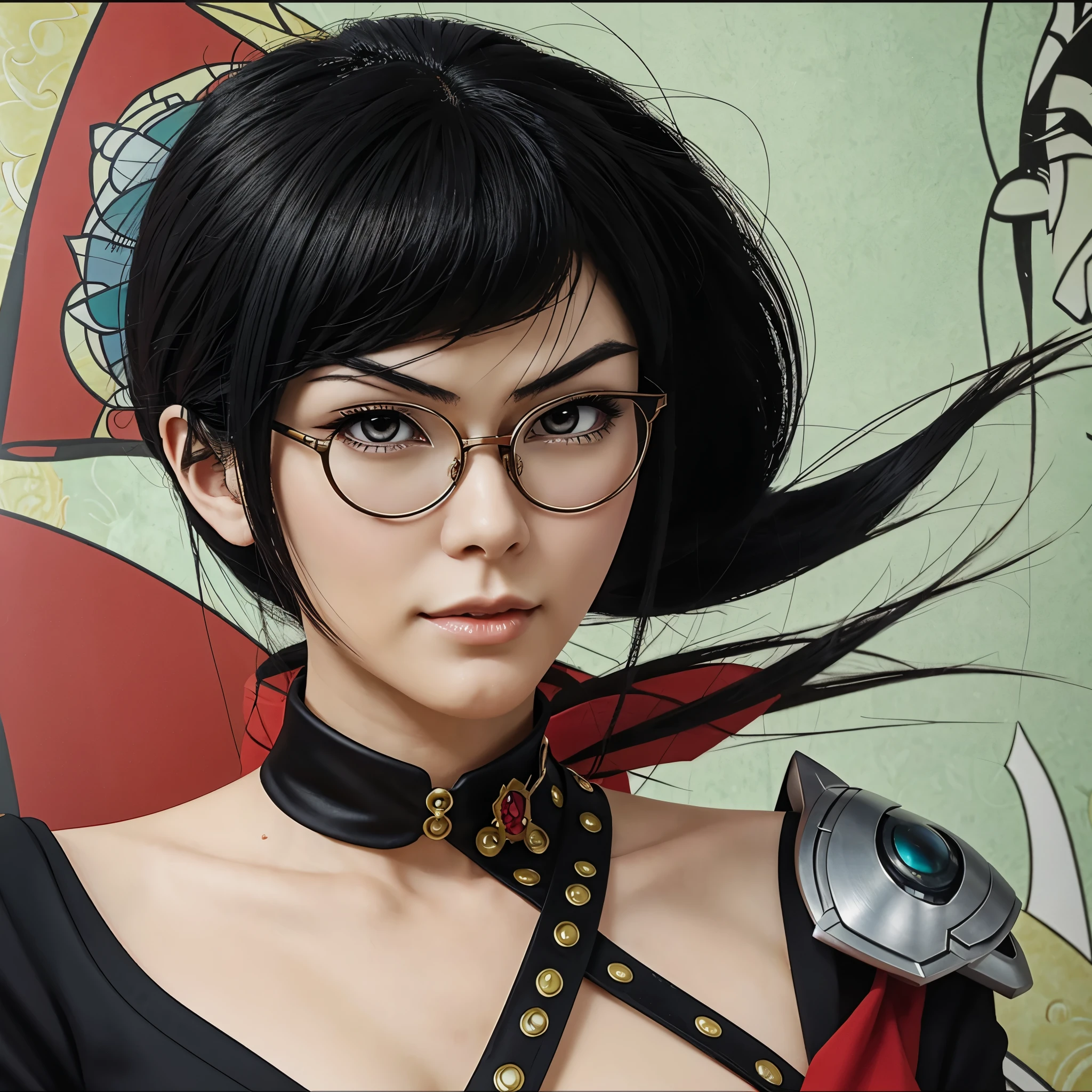 Bayonetta in Ghibli art style anime