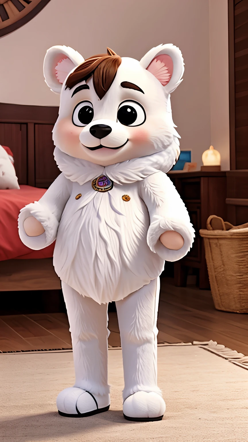 Oso de peluche color blanco