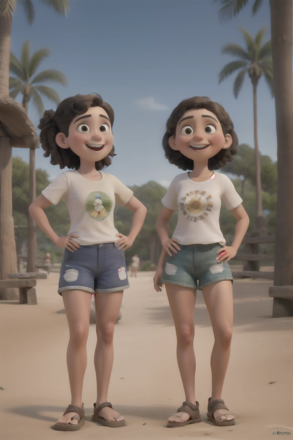 obra maestra, mejor calidad, dos ancianas pintadas graciosas con ropa shorts y medias chancletas riendo gracioso tiradas en el parque compartiendo bebidas amigas viejitas graciosos maquilladas con narices coloridas