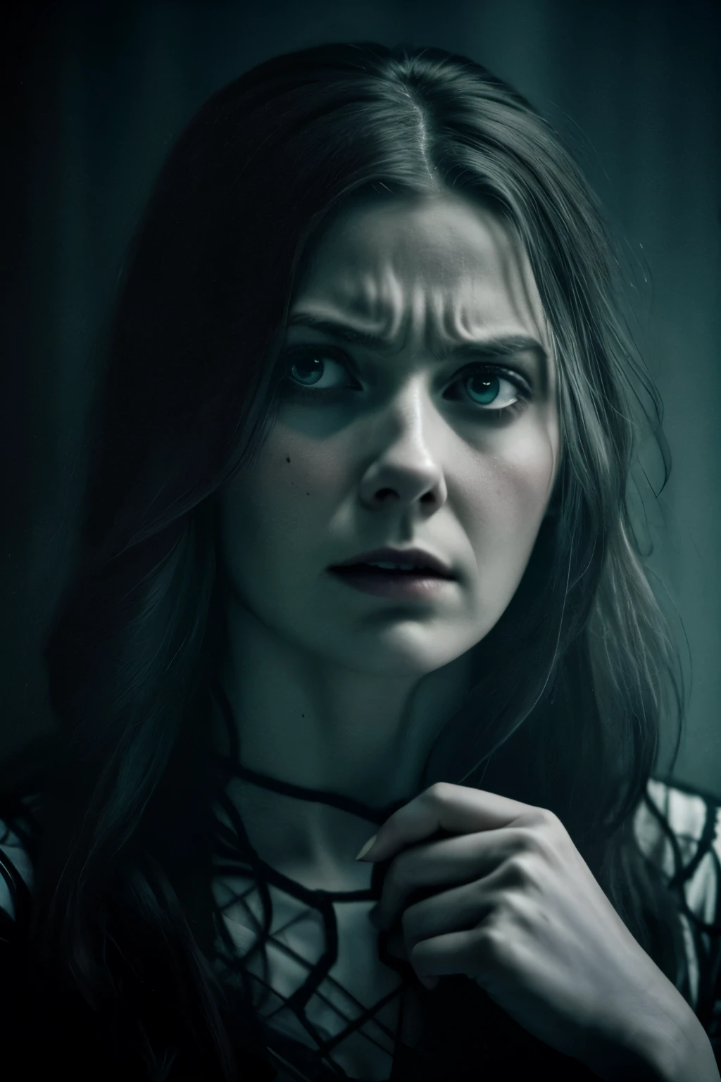 I vividly recall the haunting encounter at the house, where Emily, frail and ghostly pale, stood before me with a perpetual agonized expression etched on her young face. Her unfathomable blue eyes bore into mine with a terrifying intensity, accusing me of her torment. With a frenzied desperation, she lunged at me, knife raised, her movements ceaseless and menacing, seemingly driven by an unseen malevolent force. The cold, sharp steel of the knife pierced my skin, each stab inflicting an agonizing jolt of pain. I howled, struggling frantically, but Emily's grasp was tenacious and ferocious
