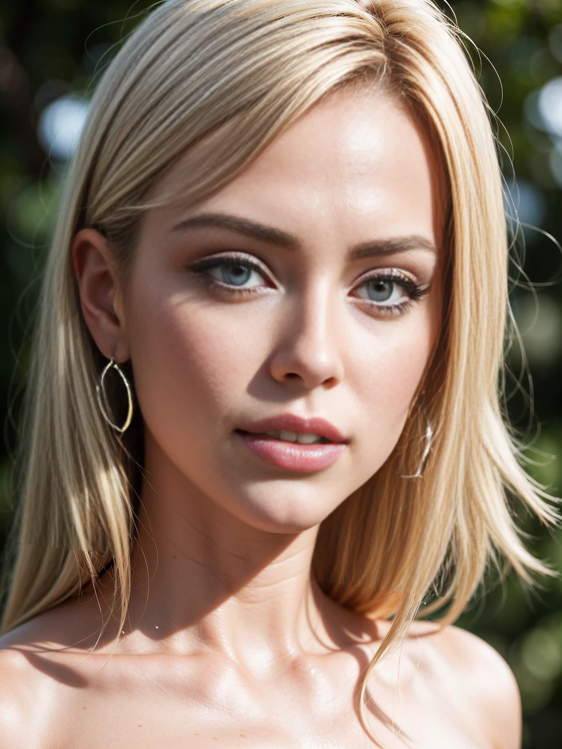 (8k, RAW Photo, Best Quality, Masterpiece:1.2), Ultra Detail, Super Resolution, (Realistic, Realistic Photo:1.37), full body shot, High Detail RAW Color Photo, Professional Photo, Extremely Detailed and Beautiful, Extremely detailed, 8k wallpaper, amazing and detailed, huge file size, official art, highly detailed CG unity 8k wallpaper, An ultra hot gorgeous European woman, age 23, blonde hair. she's a playmate, men magazine model. She has a subtle smile and flirts with the camera, slim body. highly detailed face, highly detailed eyes, highly detailed skin, highly detailed fingers, highly detailed nose, very detailed detailed mouth , perfect anatomy, highly detailed background, highly detailed clothes, 1girl, (23:1.2), 23, cute girl, realistic body, fair skin, glowing skin , slim body, handsome body, blonde hair , smile, cute, youthful, cute face, realistic face, delicate eyes, drooping eyes, lingerie, see-through, earrings, looking at viewer, facing front, standing posture, Contraposto, dynamic lighting,
