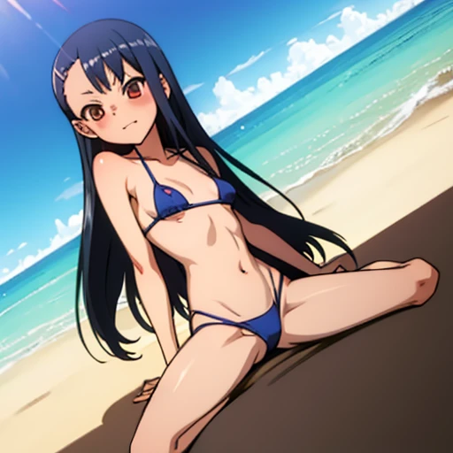 Nagatoro hot sexy, mostrando el culo, in a small bikini