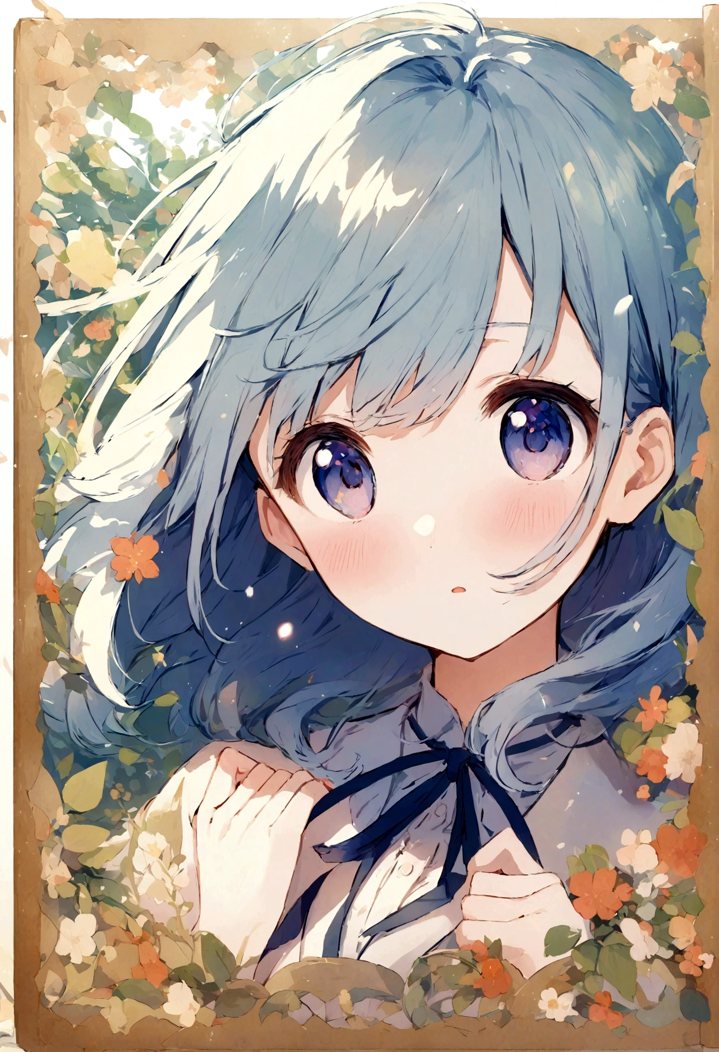 create Japanese girl anime for a book cover without letters on the cover