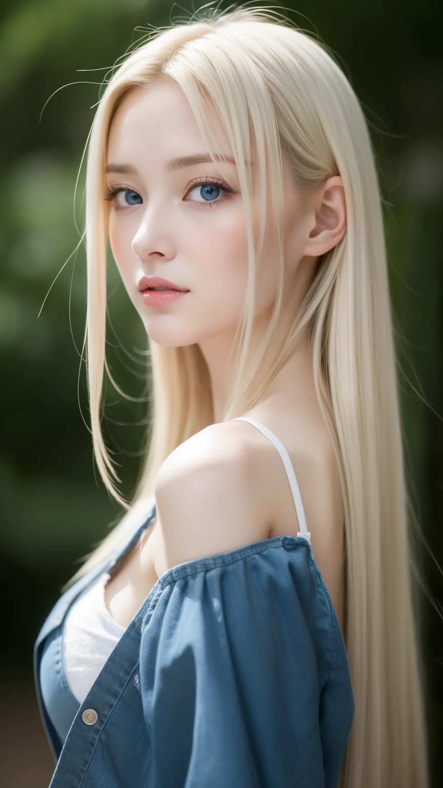 幻想的な空間に佇むbeautiful女性, White and gold tight micro dress, 8k, {{masterpiece}}, highest quality, expensive quality:1.4), {{[[Front view}}, eye_touch,Multiple photo poses)]], Very cute face, and very pretty eyes, Cute Images, Cute Images, {{Half Body}}, {{{{{{{{Long legs}}}}}}}}, {{{{Slim and sexy body}}}}, {{{{{{背のexpensive女性}}}}}}, {{height: 177cm}}, alone, beautiful, Lovely, Adorable, Pale skin, {{18〜22 year old German woman}}, look beautiful German girl and blue eyes or green eyes with platinum blonde hair color), Scandinavian German girl, {{{{{{{{{{Half Girl}}}}}}}}}}, {{{{{{{{{{expensive_all}}}}}}}}}},Large Breasts 、Cleavage