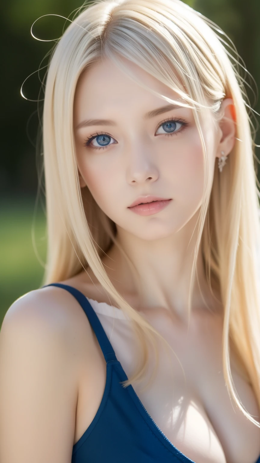 幻想的な空間に佇むbeautiful女性, White and gold tight micro dress, 8k, {{masterpiece}}, highest quality, expensive quality:1.4), {{[[Front view}}, eye_touch,Multiple photo poses)]], Very cute face, and very pretty eyes, Cute Images, Cute Images, {{Half Body}}, {{{{{{{{Long legs}}}}}}}}, {{{{Slim and sexy body}}}}, {{{{{{背のexpensive女性}}}}}}, {{height: 177cm}}, alone, beautiful, Lovely, Adorable, Pale skin, {{18〜22 year old German woman}}, look beautiful German girl and blue eyes or green eyes with platinum blonde hair color), Scandinavian German girl, {{{{{{{{{{Half Girl}}}}}}}}}}, {{{{{{{{{{expensive_all}}}}}}}}}},Large Breasts 、Cleavage