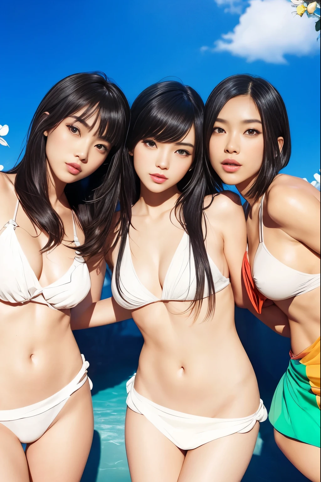 (Best quality, 8k, 32k, Masterpiece, UHD:1.2) "Generate a captivating artwork featuring a young Japanese girl model with short, sleek black hair styled in a chic bob haircut. Envision her bathed in dramatic cinematic lighting, creating an atmosphere of allure and mystery. Emphasize a romantic aesthetic vibe, showcasing the model in a poised and elegant pose that evokes a sense of intimacy and sophistication. Utilize warm and soft tones to enhance the romantic ambiance, and consider incorporating elements like flowing fabrics or flowers to add a touch of ethereal beauty. Capture the essence of romance and beauty through the model's expression, the play of light and shadows, and the overall aesthetic, creating a visually compelling and emotionally resonant piece." (perfect eyes), flawless skin, flawless face, cinematic, tight body, ((well-proportion female hands)), ((female hands with five digits))