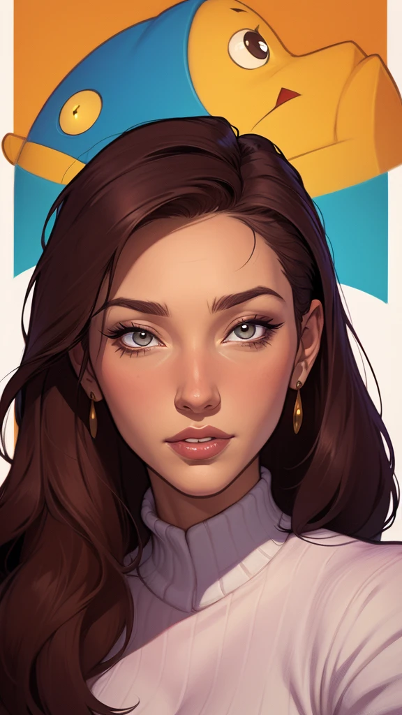 Fundo branco um close up de um desenho animado de um homem e uma mulher, arte de pintura digital dos desenhos animados, pintura digital de desenho animado, arte em quadrinhos ocidental, arte dos desenhos animados style, arte dos desenhos animadosstyle, por Jason Chan, por Ryan Yee, arte dos desenhos animados, western comic style, arte conceitual de desenho animado, cartoon style illustration, velho Oeste, detailed fanartClose up of a woman with long hair and a sweater, cabelo castanho encaracolado, linda modelo, retrato de alta qualidade, medium portrait soft light, parece a jovem liv tyler, retrato colorido, linda mulher, cabelo loiro cacheado | d & d, beautiful portrait lighting, uma linda jovem, modelo muito lindo, Retrato de 50mm, medium - long cabelo castanho encaracolado