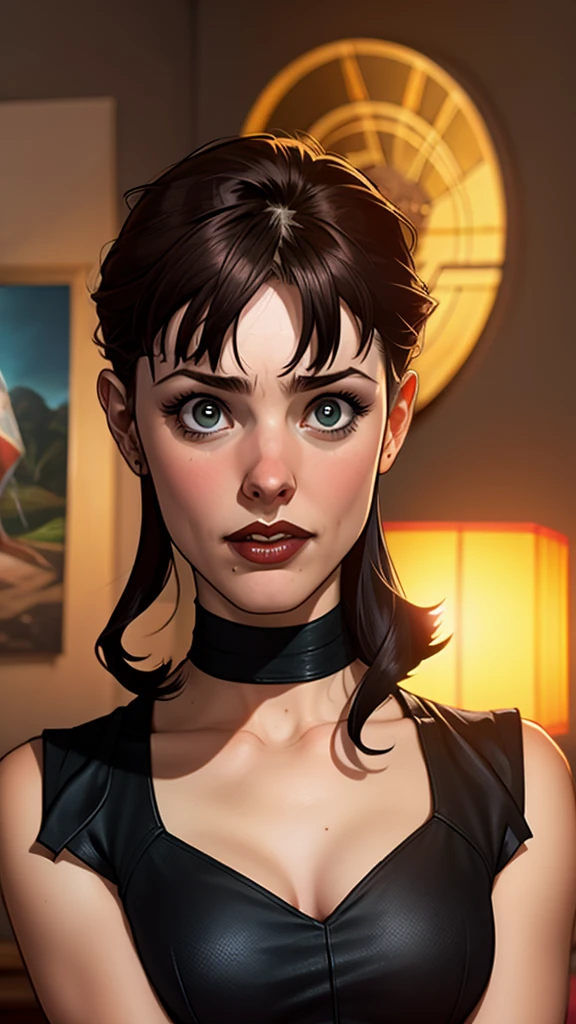 A closeup of a woman in a black top and a black bra, estilo de arte de charlie bowater, Estilo Charlie Bowater, retrato de vampiro, arte do personagem charlie bowater, Alena Aenami e Artgerm, Neoartcore e Charlie Bowater, Charlie Bowater cores ricas e profundas, lazy art style, Artgerm e Tom Bagshaw
