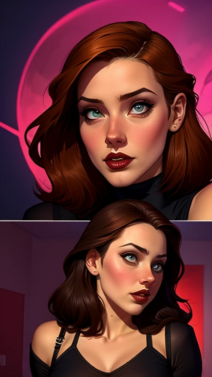 A closeup of a woman in a black top and a black bra, estilo de arte de charlie bowater, Estilo Charlie Bowater, retrato de vampiro, arte do personagem charlie bowater, Alena Aenami e Artgerm, Neoartcore e Charlie Bowater, Charlie Bowater cores ricas e profundas, lazy art style, Artgerm e Tom Bagshaw