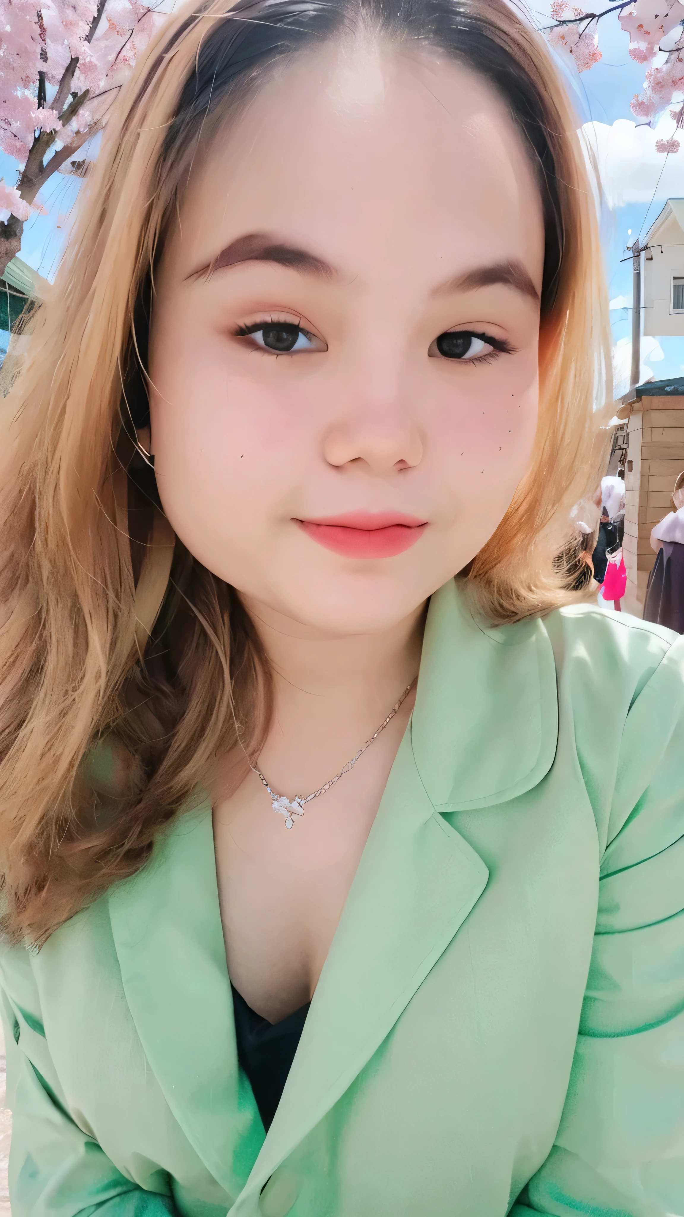 (super highest quality:1.3) (very realistic, Photoreal:1.3), (sharp focus:1.3), (Realistic and very high quality:1.3). (high resolution/High resolution:1.3), very delicate and beautiful, soft light, (brown hair, Shoulder-length straight bob hair sways in the wind), beautiful detailed girl, highly detailed eyes and face, beautifully detailed nose, thin and beautiful eyes, 1 girl, Japanese, Pure beauty, cute, young, (smaller and flat chest), realistic face, realistic body, beautiful thigh, open shirt, mini skirt, cherry blossom background