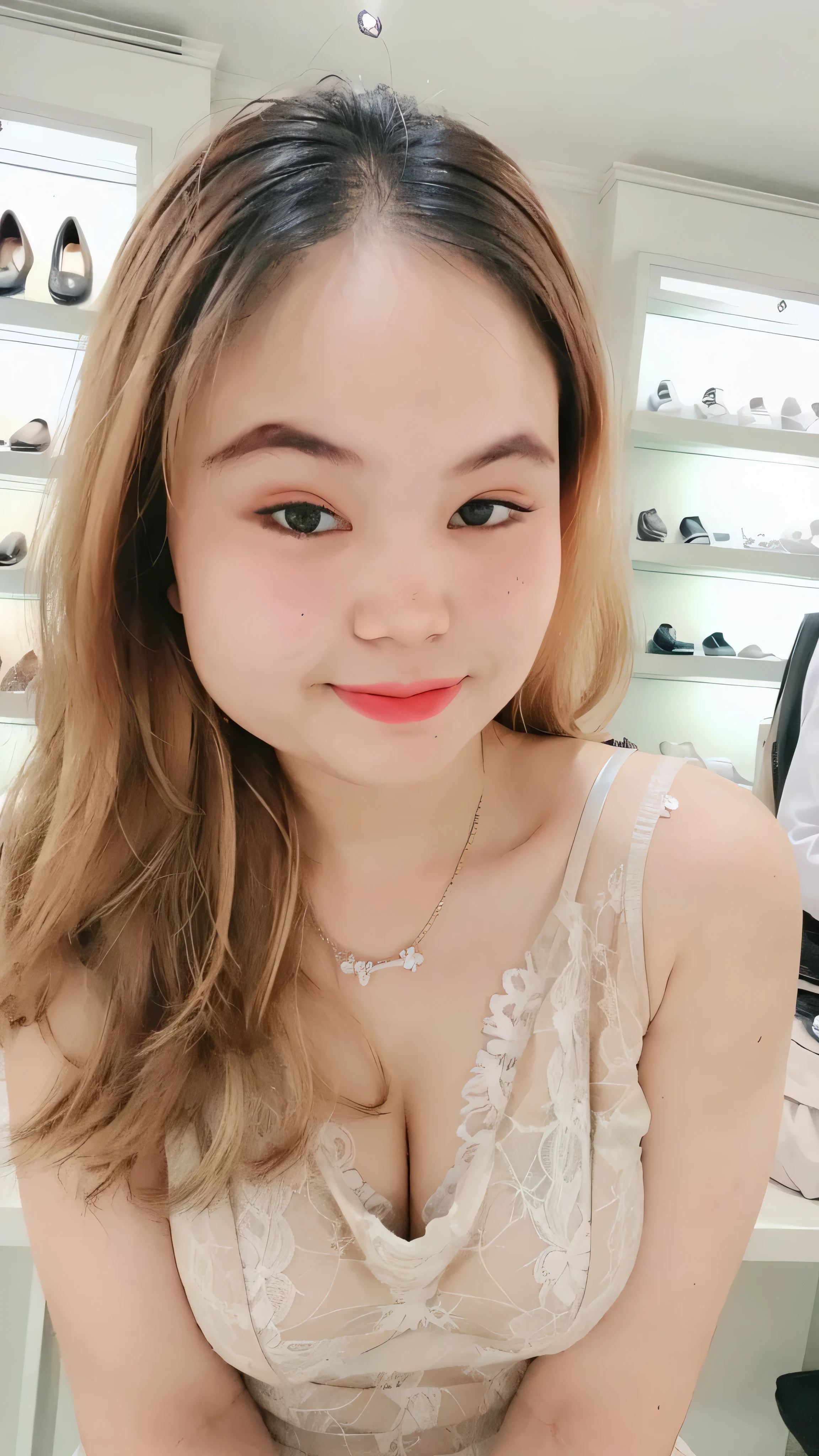 (super highest quality:1.3) (very realistic, Photoreal:1.3), (sharp focus:1.3), (Realistic and very high quality:1.3). (high resolution/High resolution:1.3), very delicate and beautiful, soft light, (brown hair, Shoulder-length straight bob hair sways in the wind), beautiful detailed girl, highly detailed eyes and face, beautifully detailed nose, thin and beautiful eyes, 1 girl, Pure beauty, cute, young, (smaller and flat chest), realistic face, realistic body, beautiful thigh, (sheer lace camisole dress, see-throuh:1.2), cherry blossom background