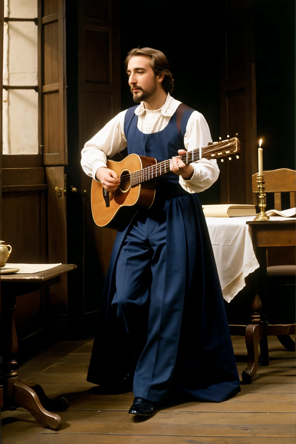10 images that describe each scene of the story The Minstrel of Our Lady - Anatole France