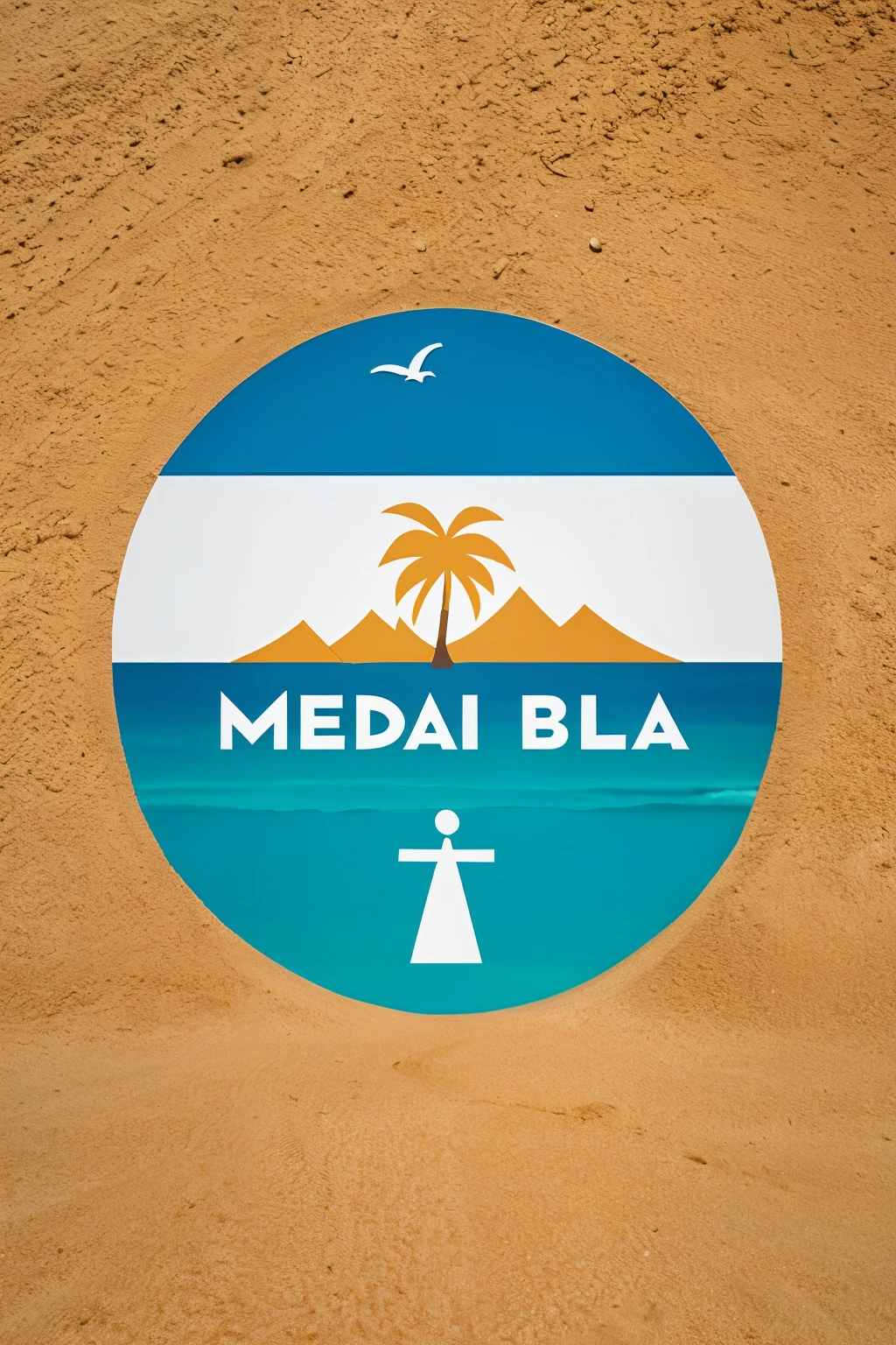 Logo para una portada de una caricatura que tenga de fondo una playa y que en medio tenga una grave que diga tropicalero con color de letra blanca