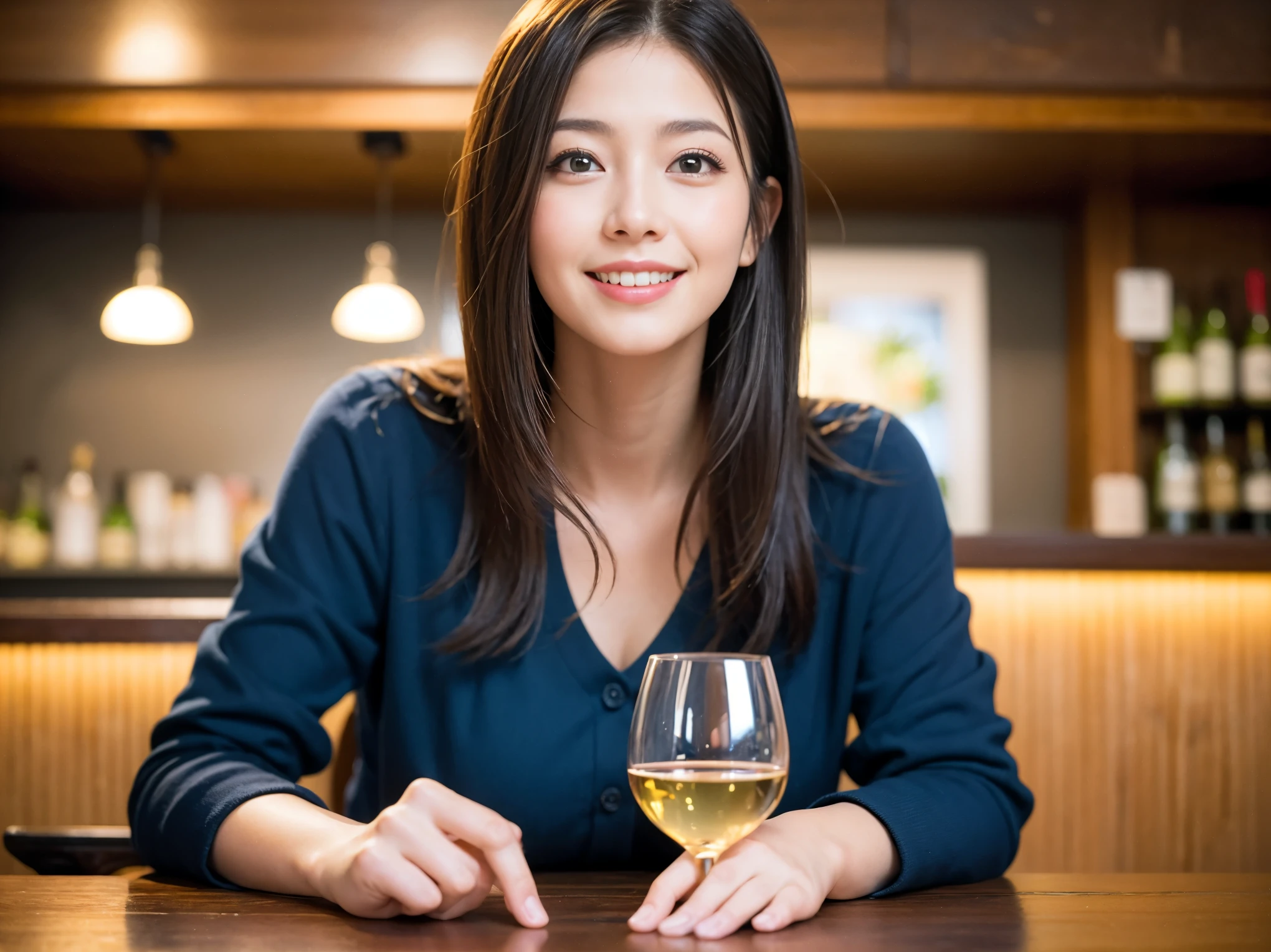 ((highest quality、8k、masterpiece:1.3))、Satomi Ishihara lookalike beauty、1 male、1 female、Couple、Spouse、half、The body is slim、((Bob Hale、Straight hair:1.2)), (Realistic, Intricate details:1.2), Wine glass on the table、Shine light on your face、 Amazing view of the sunset sky and clouds、Amazing mountain views、A bright smile、The wonderfulness of smile、Bright image、The beauty of wine, Beautiful Face, blue eyes, The light shines on your face, Blushing, short hair,Bright Face、 (Age 37), 39 years old, red wine 、Appetizers、Italian food、Wine bottle、Champagne、sparkling wine、Two beauties、Brown Hair、Shortcuts、Long sleeve shirt、dress、Pretty Woman 1, (Slim face), (The body is slim), (Brown Hair), (Shortcuts), cheeks turn a little red,Attractive beauty、restaurant, In a prominent place (From the waist up) Nova Frog Style, actress, model, Upper Body, White wine, slim, wine glass, A wine glass placed in the center, smile, (smile: 1.15), Beautiful fine grain, Depth f/2,saturation, High Contrast, Strong light and shadow,Moist Body:1.5、3D texture、Delicate eyes、Brown Hair、The hair is very shiny、