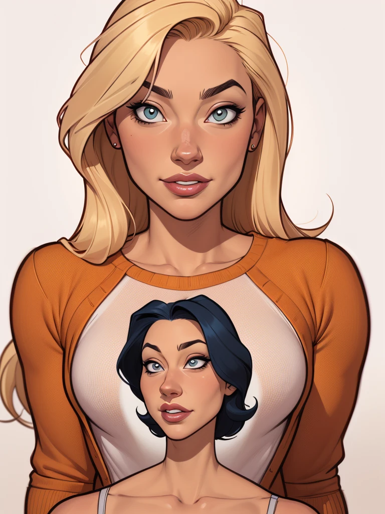 estilo de desenho animado:1.2), Yvonne Strahovski mulher Imagem de desenho animado de uma mulher , roupas sensuais , garota super fofa, authoritarian would be facial expressioncartoon style illustration, estilo de arte dos desenhos animados, estilo de arte dos desenhos animados, digital illustration style, design de personagens altamente detalhado, arte digital detalhada fofa, City fan art, design de personagem retrato, beautiful digital illustration, retrato de alta qualidade, arte em quadrinhos, retrato do design do personagem, white background Buso without clothes and medium breasts, beautiful and symmetrical body curvesClose up of a woman with long hair and a sweater, cabelo castanho encaracolado, linda modelo, retrato de alta qualidade, medium portrait soft light, parece a jovem liv tyler, retrato colorido, linda mulher, cabelo loiro cacheado | d & d, beautiful portrait lighting, uma linda jovem, modelo muito lindo, Retrato de 50mm, medium - long cabelo castanho encaracolado