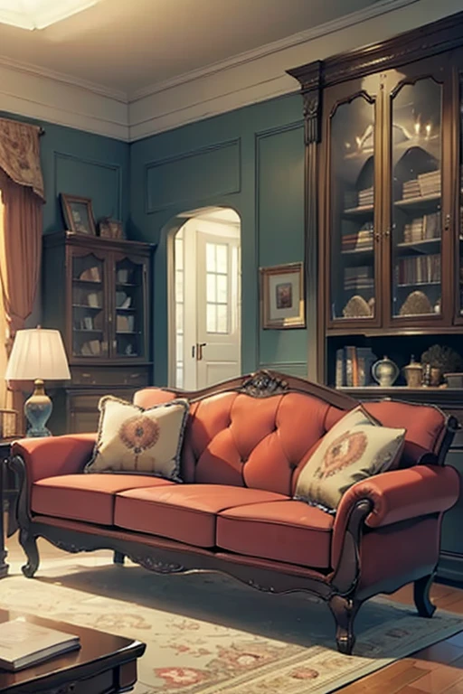 (masterpiece:1.5), (best quality:1.5), inside house, living room, comfy, office, books, (couch:1.5)