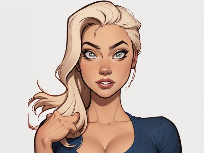 estilo de desenho animado:1.2), Yvonne Strahovski mulher Imagem de desenho animado de uma mulher , roupas sensuais , garota super fofa, authoritarian would be facial expressioncartoon style illustration, estilo de arte dos desenhos animados, estilo de arte dos desenhos animados, digital illustration style, design de personagens altamente detalhado, arte digital detalhada fofa, City fan art, design de personagem retrato, beautiful digital illustration, retrato de alta qualidade, arte em quadrinhos, retrato do design do personagem, white background Buso without clothes and medium breasts, beautiful and symmetrical body curvesClose up of a woman with long hair and a sweater, cabelo castanho encaracolado, linda modelo, retrato de alta qualidade, medium portrait soft light, parece a jovem liv tyler, retrato colorido, linda mulher, cabelo loiro cacheado | d & d, beautiful portrait lighting, uma linda jovem, modelo muito lindo, Retrato de 50mm, medium - long cabelo castanho encaracolado