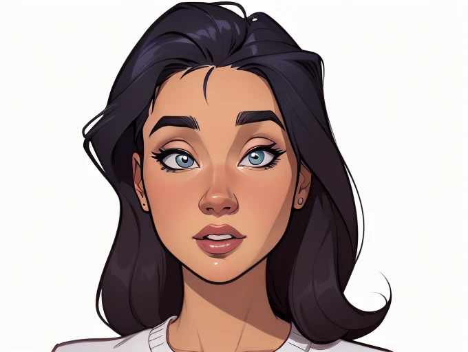 estilo de desenho animado:1.2), Jennifer Connelly mulher Imagem de desenho animado de uma mulher , roupas sensuais , garota super fofa, authoritarian would be facial expressioncartoon style illustration, estilo de arte dos desenhos animados, estilo de arte dos desenhos animados, digital illustration style, design de personagens altamente detalhado, arte digital detalhada fofa, City fan art, design de personagem retrato, beautiful digital illustration, retrato de alta qualidade, arte em quadrinhos, retrato do design do personagem, white background Buso without clothes and medium breasts, beautiful and symmetrical body curves Close-up of a woman with long hair and a sweater, cabelo castanho encaracolado, linda modelo, retrato de alta qualidade, medium portrait soft light, parece a jovem liv tyler, retrato colorido, linda mulher, cabelo loiro cacheado | d & d, beautiful portrait lighting, uma linda jovem, modelo muito lindo, Retrato de 50mm, medium - long cabelo castanho encaracolado