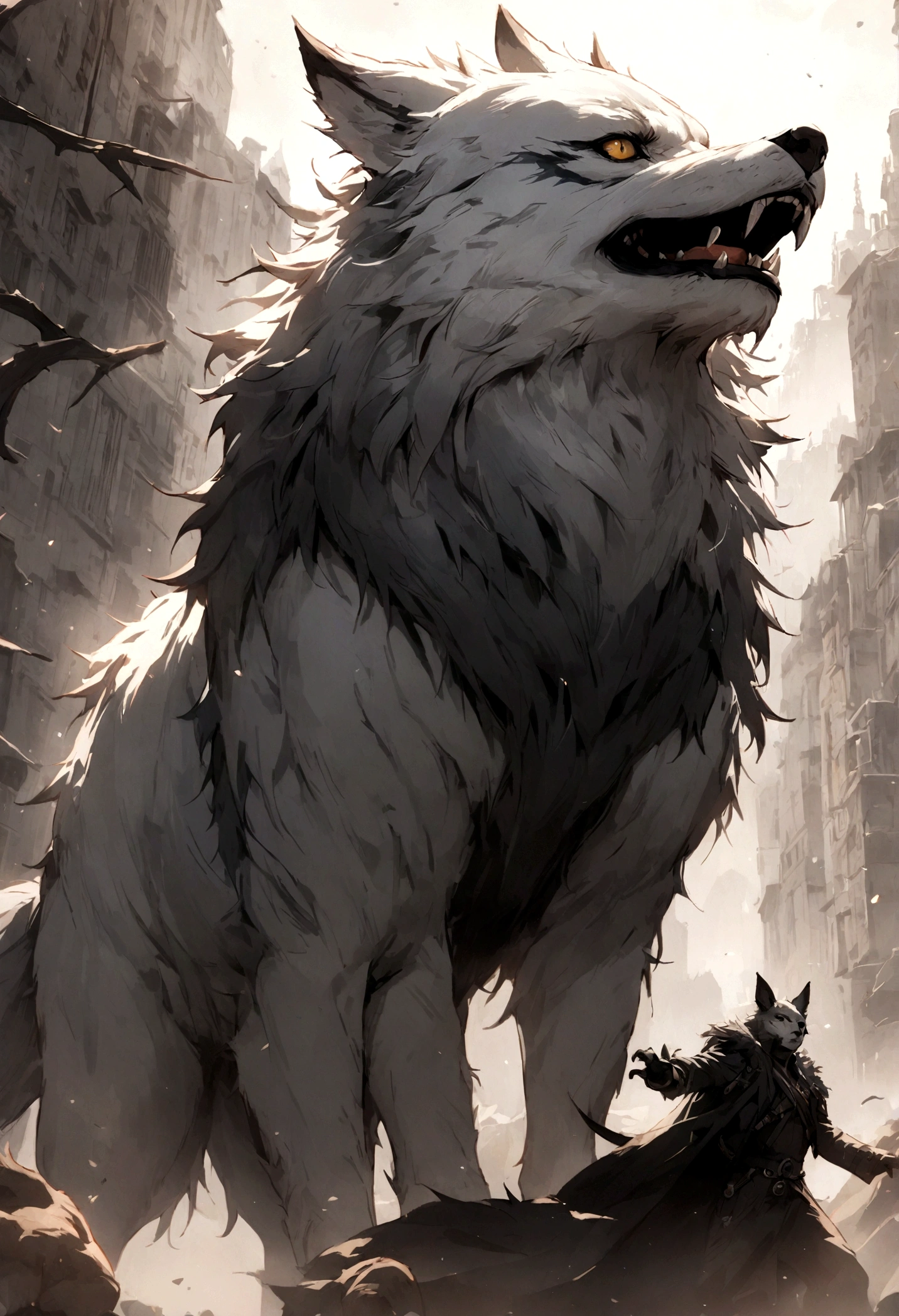 un lobo demonio