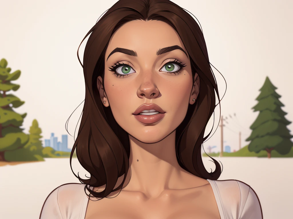 estilo de desenho animado:1.2), Mulher Monica Bellucci Imagem de desenho animado de uma mulher , roupas sensuais , garota super fofa, authoritarian would be facial expressioncartoon style illustration, estilo de arte dos desenhos animados, estilo de arte dos desenhos animados, digital illustration style, design de personagens altamente detalhado, arte digital detalhada fofa, City fan art, design de personagem retrato, beautiful digital illustration, retrato de alta qualidade, arte em quadrinhos, retrato do design do personagem, white background Buso without clothes and medium breasts, beautiful and symmetrical body curvesClose up of a woman with long hair and a sweater, cabelo castanho encaracolado, linda modelo, retrato de alta qualidade, medium portrait soft light, parece a jovem liv tyler, retrato colorido, linda mulher, cabelo loiro cacheado | d & d, beautiful portrait lighting, uma linda jovem, modelo muito lindo, Retrato de 50mm, medium - long cabelo castanho encaracoladoultra realistic,32k,Foto CRU:1.1),(pele altamente detalhada:1.1), 8k hd, DSLR, alta qualidade, film grain, (inventar, mascara:1.1), lips,(espesso\lips\), 1 garota,cabelo castanho, cabelo longo, rabo de cavalo (olhos verdes:0.9), regata rosa, Shorts jeans, peito grande, (tronco:1.2), (peituda:1.1) , (gordinho:0.1),(volumetric lighting:1.2), dark theme blank backgrounda close-up of a woman with white bra and brown hair, pintura realista de linda garota, linda arte digital, belo retrato detalhado, realistic pintura digital, estilo de arte realista, retrato de personagem em close, retrato detalhado de beleza, 🤤 retrato de , arte digital realista 4k, arte digital realista 4k, realistic digital illustration, pouco detalhado. pintura digital, retrato detalhado do personagem