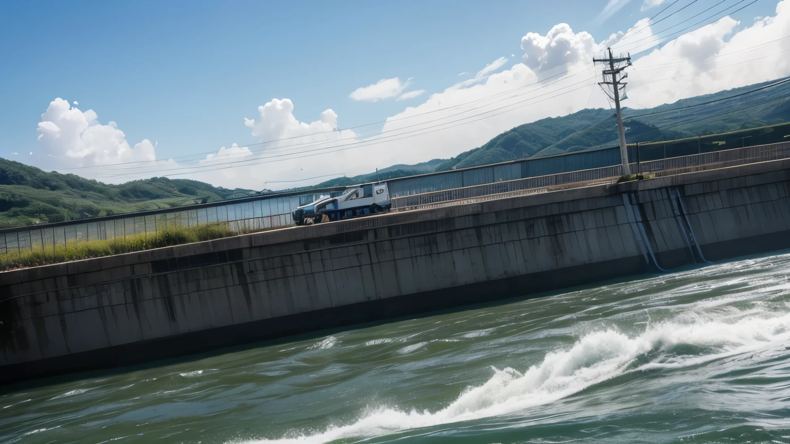 Hydroelectric, capa de slide, foto, hidroeletricidade