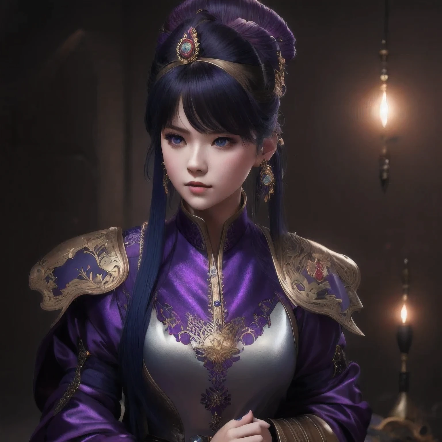 there is a 18 years old in a purple dress holding a dragon, wlop and ross tran, ross tran 8 k, fantasy art style, chengwei pan on artstation, a beautiful fantasy empress, ross tran and wlop, ruan jia and artgerm, the dragon girl portrait, ig model | artgerm, artgerm and ruan jia，beautiful
1girl
bangs
blue eyes
closed mouth
ear piercing
earrings
grey background
hair ornament
jewelry
lips
looking at viewer
military
military uniform
nose
piercing
portrait
realistic
short hair
simple background
solo
upper body