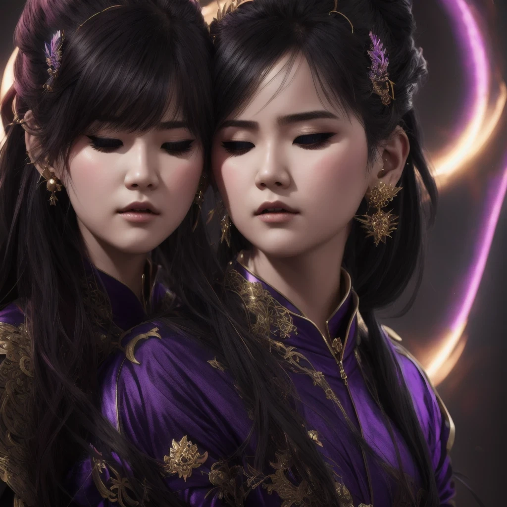 there is a 18 years old in a purple dress holding a dragon, wlop and ross tran, ross tran 8 k, fantasy art style, chengwei pan on artstation, a beautiful fantasy empress, ross tran and wlop, ruan jia and artgerm, the dragon girl portrait, ig model | artgerm, artgerm and ruan jia，beautiful
1girl
bangs
深绿 eyes
closed mouth
ear piercing
earrings
grey background
hair ornament
jewelry
lips
looking at viewer
military
military uniform
nose
piercing
portrait
realistic
short hair
simple background
solo
upper body