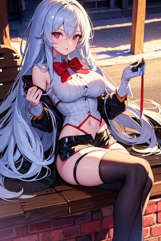 1 Girl, masterpiece, best quality, 8K, Delicate skin texture, Detailed fabric texture, Beautiful and delicate face, Intricate details, Super detailed, A European girl, Green Eyes, Blondes have curly hair, 3d characters, medieval knight a young japanese woman, 1 girl, beautiful detailed eyes, beautiful detailed lips, extremely detailed face, long hair, slim, 25 years old, wearing sunglasses on her head, black jacket, white button-up shirt, purple gloves, shorts, thigh highs, garter belt, detailed clothing, masterpiece, photorealistic, 8k, cinematic lighting, vibrant colors, elegant, fashion portraitAraffe dressed as a snow White with a red bow and a red bow, Beautiful vampire queen, 臉紅 realistic role play, 《Adventure Treasure》Marceline, anime girl role play, 4K HD snow White hair, Beautiful vampire queen, snow White as a d &D Fighter, snow White, anime role play, role play, Vampire Camilla, Has long black hair, on the street,Torn clothes,big breasts big areolamasterpiece, best quality, high quality, Very detailed CG uniform 8k wallpaper, blossoming landscape, dry place,such as an empty desert, dearest, cunning, mono lake, common tree, 3D digital painting, Award-winning photography, Bokeh, Depth of Field, HDR, bloom, Chromatic Aberration, Reality, Very detailed, Popular on artstation, Popular on CGsociety, Wheels within wheels, High Detail, Dramatic, midjourney's Artwork 1Girl, (Dakota:1.0), blue eyes, Pixie Short Hair, blush, Human Resources Bikini (Large Breasts:1.0), (Large areola:1), , (Pure face_V1:0.5) Increase height Clothes got wet