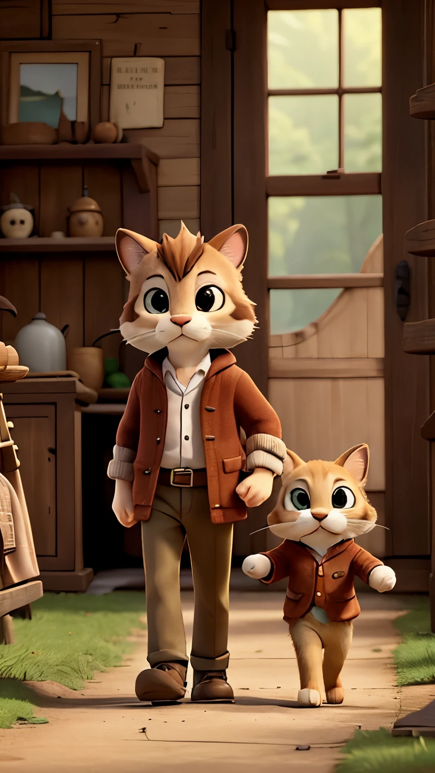 Oliver and Whiskers were taking a leisurely stroll through the village one cool morning when they heard some noise coming from the town plaza. A gang of animals had assembled, pointing at the far-off muttering Woods and muttering among themselves. When Whiskers walked up to Ruby, the anxious bunny, she said, "We're all too scared to investigate the strange noise coming from the woods." Could Oliver and you assist us?" Whistles nodded in agreement. He reassured her, "We'll find out what's going on."