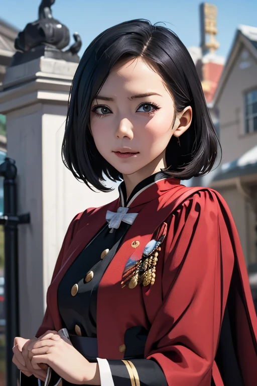 (masterpiece, highest quality), One Girl、女性だが男装でButler、Butler、Butler、Black ceremonial clothing:1.5、head to waste、