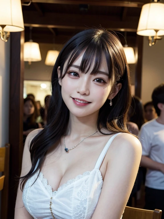(((Medium Hair))), highest quality, 8k, んdebtdebt, High Resolution, Absurd:1.2, picture, (Raw photo:1.2), (Photorealistic:1.4), (masterpiece:1.3), (Intricate details:1.2), One Girl, solo, Japanese girl, 繊細in美しいディテール, (Detailed eyes), (Detailed facial features), , (((Mid-breasted))), Firm Skin, (look up_in_Audience), from_front, (skin), (highest quality:1.4), (超A high resolution:1.2), Cinematic light, (Highly detailed illustration), (Lip gloss、highest quality、超A high resolution、Depth of written boundary、Caustics、プールサイドin、Natural Shading、85mm、Put your hands on your head、debt / 1.4、ISO 200、1 / 160 seconds:0.75)、One Girl、solo、necklace、Nogizaka Idol、Gravure idol pose、Beauty, Full nudity、Big smile