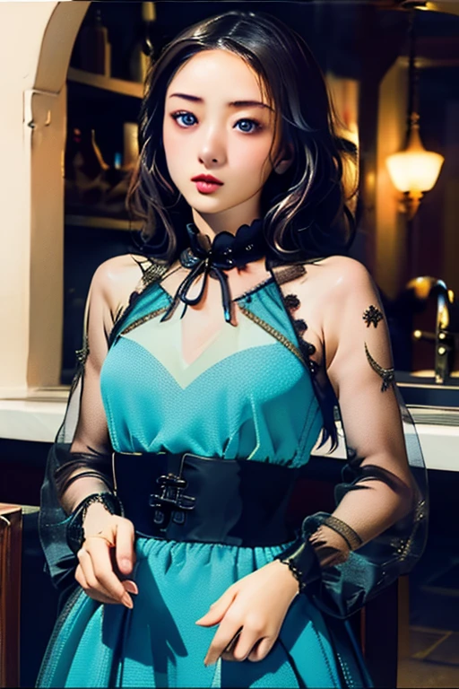 (masterpiece, highest quality)、One Princess、Gothic style、Gorgeous dress、head to waste、