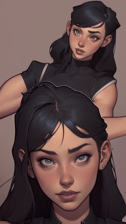 A closeup of a woman in a black top and a black bra, estilo de arte de charlie bowater, Estilo Charlie Bowater, retrato de vampiro, arte do personagem charlie bowater, Alena Aenami e Artgerm, Neoartcore e Charlie Bowater, Charlie Bowater cores ricas e profundas, lazy art style, Artgerm and Tom Bagshaw a close up of a woman in a black dress with a black bra, extremely detailed digite germe, Retrato de RossDraws, digite germe. anime illustration, even model | digite germe, digite germe. alto detalhe, style digite germe, Ross Draws 1. 0, pintura digital rossdraws, Estilo de arte de Charlie Bowater, linda arte digital