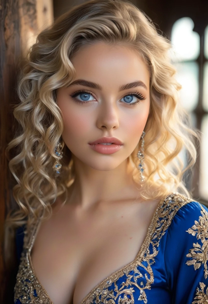 Beautiful Irish Gypsy Princess ((Blonde Woman, Hairlong)), Beautiful Cute Face, Beautiful Female Lips, Charming Beauty, ((Kind Expression On His Face)), Seductively Looking At The Camera, ((Skin Color: White)), ((Detailed Beautiful Female Eyes)), ((Big Detailed Blue Eyes)), Ideal Female Body Shapes, Beautiful Waist, Big Thighs,, ((Subtle And Beautiful)), ((Dark Blue Dress, With Sexy Neckline,)) ((Depth Of Field))(Higly Detailed)), Realistic, Professional Photo Session, Light, Airy, HourGlass Figure. Beautiful Cute Face, Beautiful Female Lips, Charming Beauty, ((Kind Expression On His Face)), Seductively Looking At The Camera, ((Skin Color: White)), ((Detailed Beautiful Female Eyes)), ((Big Detailed Blue Eyes)), Ideal Female Body Shapes, Beautiful Waist, Big Thighs,, ((Subtle And Beautiful)), ((Dark Blue Dress, With Sexy Neckline,)) ((Depth Of Field))(Higly Detailed)), Realistic, Professional Photo Session, Light, Airy, HourGlass Figure. Stunning Combo Of Hedy Lamarr, Olivia Munn And Molly Quinn