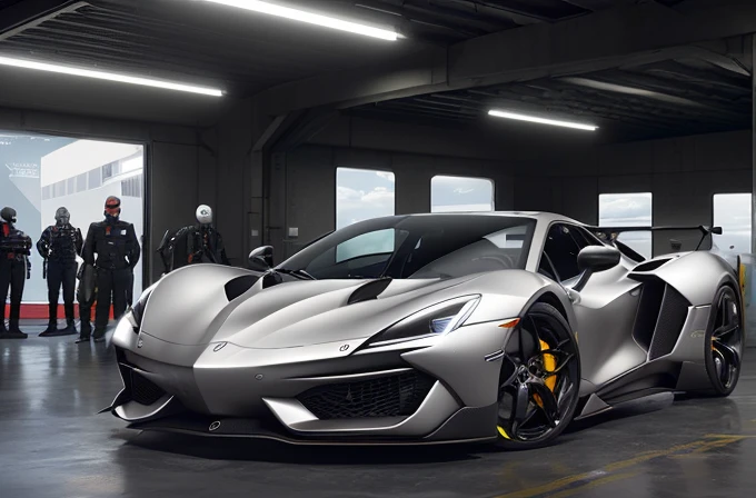 zeekars, photorealistic shot of a supercar, rivets, industrial design, hyperfuturistic, masterpiece, immersive background