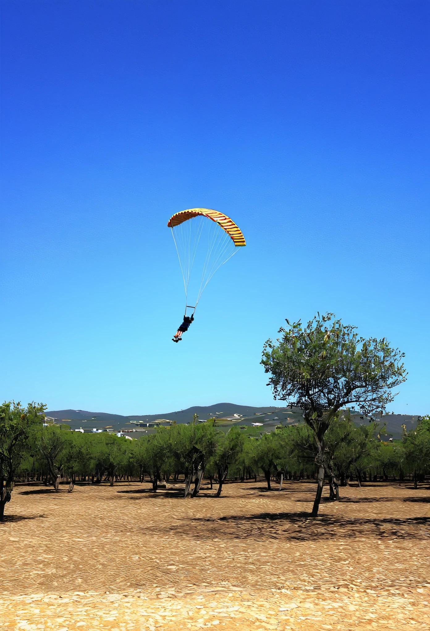Parca en el aire mostrando las rodillas 
