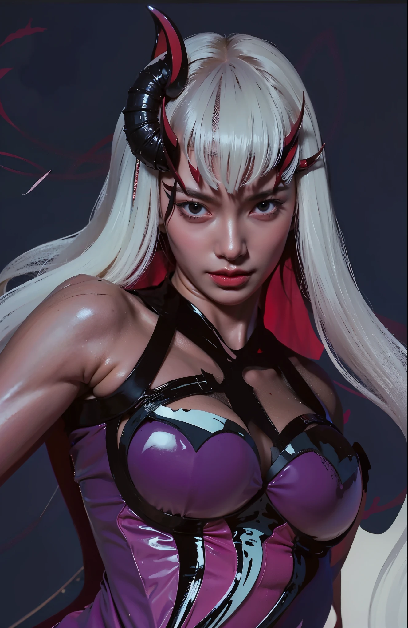 a close up of a woman(dragon demon ) white hair and outfit, big booobs , shadowbringers cinematic, 4 k detail fantasy, a beautiful fantasy empress, game cg, xianxia fantasy, xianxia hero, 2. 5 d cgi anime fantasy artwork, cinematic goddess close shot, ruan jia and artgerm, wow 4 k detail fantasy, hyperdetailed fantasy character