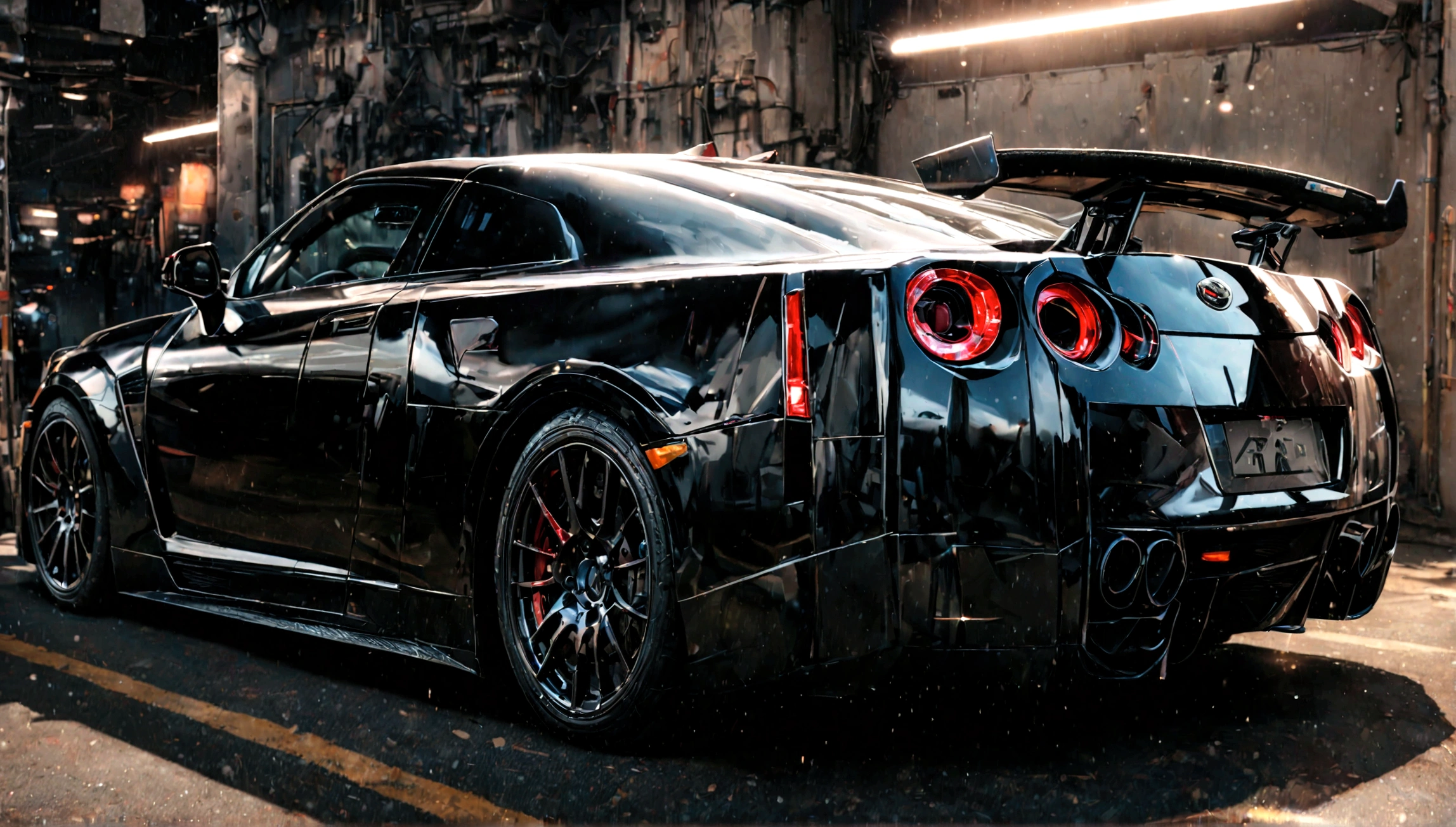 a beautiful girl in a tight dress standing next to a black nissan gtr, highly detailed, realistic, photorealistic, 4k, 8k, hyperrealistic, masterpiece, ultra-detailed, sharp focus, physically-based rendering, extreme detail description, professional, vivid colors, bokeh, cinematic lighting, moody atmosphere