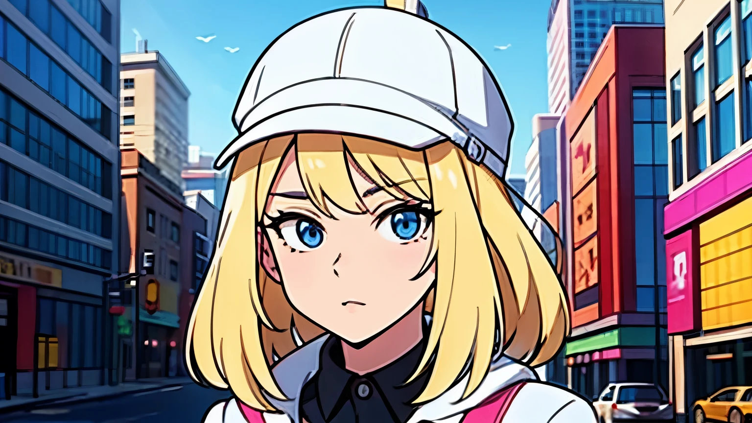 Blonde City Pop girl hat