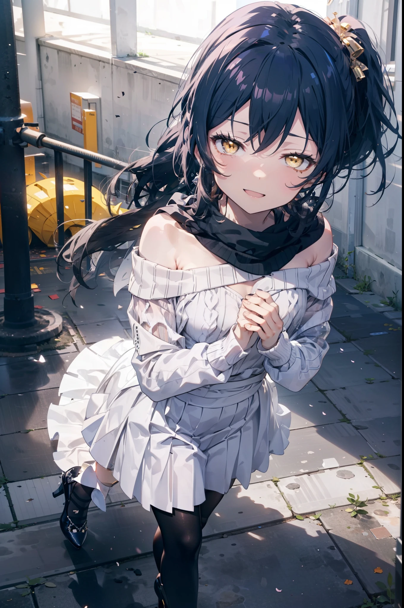 (Best Quality, 8K, 32K, masutepiece, nffsw: 1.2), Cute Japan Female Pictures, Black short hair, Beautiful face, (Slouch: 1.3), Crouching, skirt by the,Flipping in the wind(1.5), Onepiece, tiny chest,, Windy, Glossy skin, Blurry background,Panchira,low angles,frombelow(1.3),embarrassed from,Opening legs,Panties close up,Big hair ornament,hair pin,up skirt,Spread legs,knee high,Absolute Area,