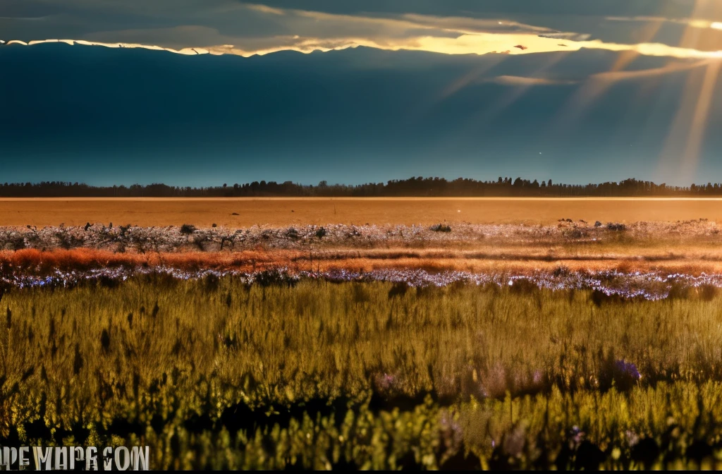 Pitcher plants in a bog under full sunlight.