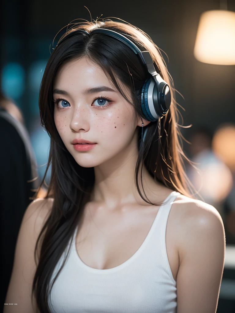 (8k, best quality, masterpiece:1.2), (realistic, photo-realistic:1.37), ultra-detailed, detail fingers, realistic fingers, A detailed portrait of 1 Gamer Girl, 22 year old girl, e girl, pale skin, perfect body, wearing maid clothes, cute pink headphone, sitting in a cute pink gaming chair, closed mouth, flat expression. The scene is illuminated with professional lighting, photon mapping, and radiosity, with Tetsuya Nomura Style. Blur bokeh effect, realistic light.