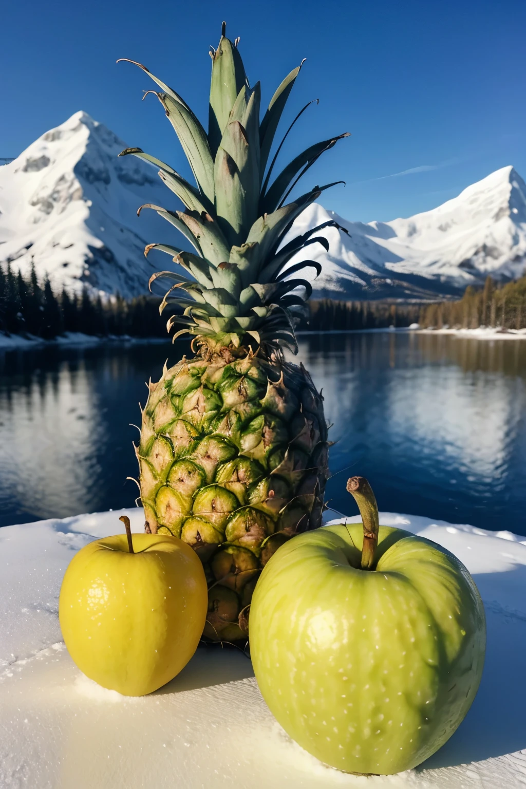 Logo that says the word snowx accompanied by a pineapple, an apple and a habanero in the background