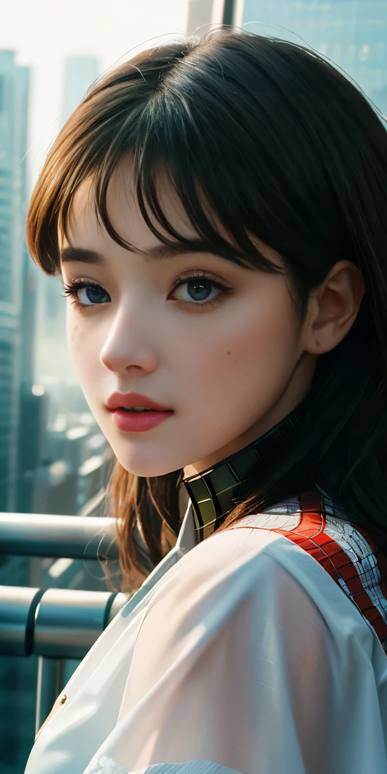 (1girl:1.3), Solo, (((Very detailed face)))), ((Very detailed eyes and face)))), Beautiful detail eyes, Body parts__, Official art, Unified 8k wallpaper, Super detailed, beautiful and beautiful, beautiful, masterpiece, best quality, original, masterpiece, super fine photo, best quality, super high resolution, realistic realism, sunlight, full body portrait, amazing beauty, dynamic pose, delicate face, vibrant eyes, (from the front), She wears Spider-Man suit, red and black color scheme, spider, very detailed city roof background, rooftop, overlooking the city, detailed face, detailed complex busy background, messy, gorgeous, milky white, highly detailed skin, realistic skin details, visible pores, clear focus, volumetric fog, 8k uhd, DSLR, high quality, film grain, fair skin, photo realism, lomography, futuristic dystopian megalopolis, translucent