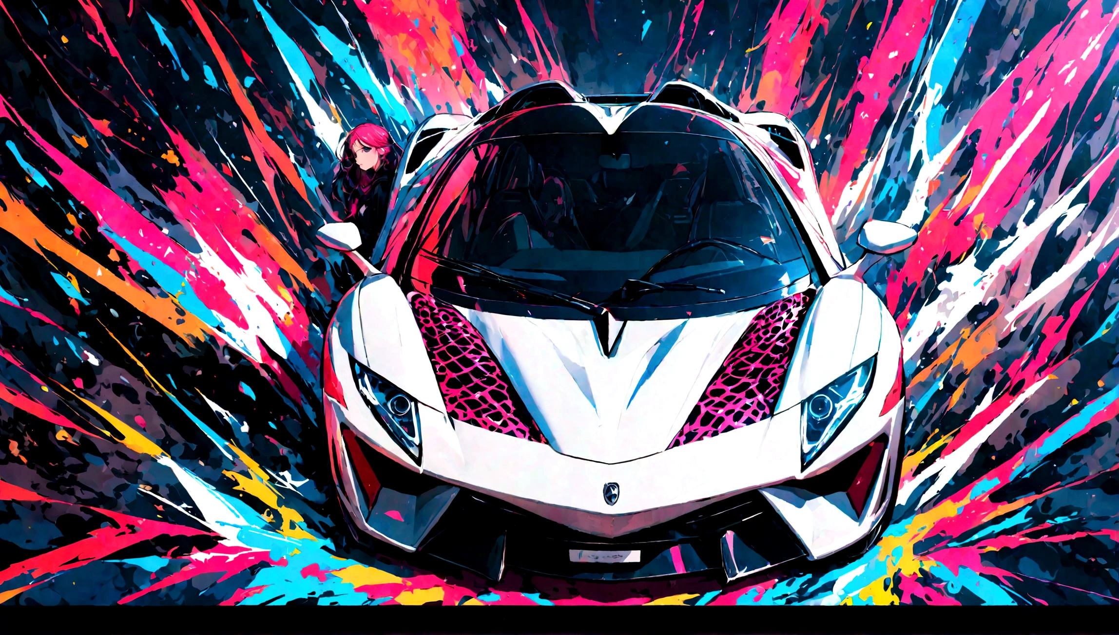 girl with a supercar