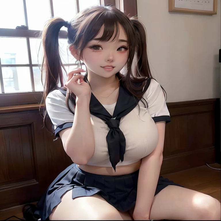 A lady wearing a, a hyperPractical schoolgirl, hyperPractical schoolgirl, Cute schoolgirl, Black braids, Practical , Practical young gravure idol, Japanese girl school uniform, wearing Japanese school uniform, Japanese , beautiful anime high schoolgirl, schoolgirl, jk, Popular on cgstation, Korean Girl