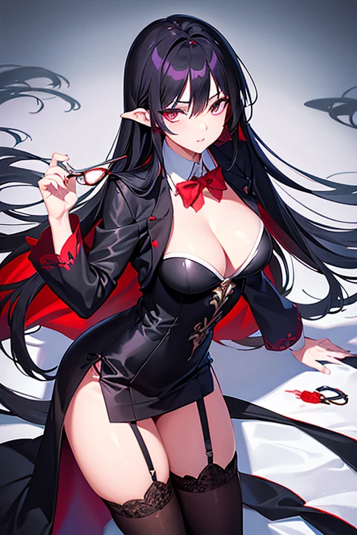 ((masterpiece: 1.4, best quality))+,(Super detailed)+, Official Art, Unity 8k Wallpaper, Super detaileded, beautiful, high quality, beautiful, masterpiece, best quality, (flat chest), whole body, Three-dimensional paintings, White background, Red straight hair, Gloomy eyes, Black snake, White Theme, Red jewelry, Studs, Black lace flats, Asymmetric skirt, Blood stains on the skirt, devil, skeleton, A lot of lace a young japanese woman, 1 girl, beautiful detailed eyes, beautiful detailed lips, extremely detailed face, long hair, slim, 25 years old, wearing sunglasses on her head, black jacket, white button-up shirt, purple gloves, shorts, thigh highs, garter belt, detailed clothing, masterpiece, photorealistic, 8k, cinematic lighting, vibrant colors, elegant, fashion portraitAraffe dressed as a snow White with a red bow and a red bow, beautiful吸血鬼女王, 臉紅 realistic role play, 《Adventure Treasure》Marceline, anime girl role play, 4K HD snow White hair, beautiful吸血鬼女王, snow White as a d &D Fighter, snow White, anime role play, role play, Vampire Camilla, Has long black hair, on the street,Torn clothes,big breasts big areolamasterpiece, best quality, high quality, Very detailed CG uniform 8k wallpaper, blossoming landscape, dry place,such as an empty desert, dearest, cunning, mono lake, common tree, 3D digital painting, Award-winning photography, Bokeh, Depth of Field, HDR, bloom, Chromatic Aberration, Reality, Very detailed, Popular on artstation, Popular on CGsociety, Wheels within wheels, High Detail, Dramatic, midjourney's Artwork 1Girl, (Dakota:1.0), blue eyes, Pixie Short Hair, blush, Human Resources Bikini (Large Breasts:1.0), (Large areola:1), , (Pure face_V1:0.5) Increase height Clothes got wet