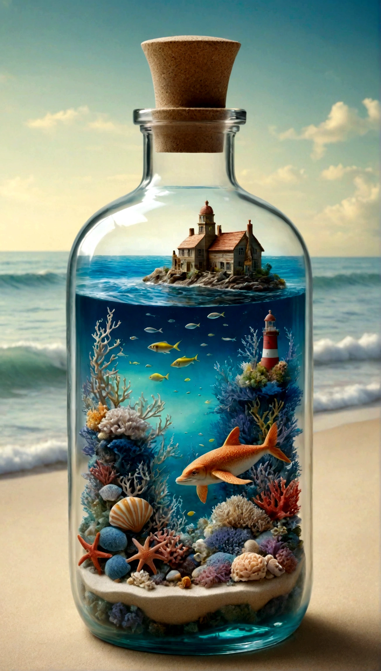 シーアートインザボトル The sea in a bottle - SeaArt AI