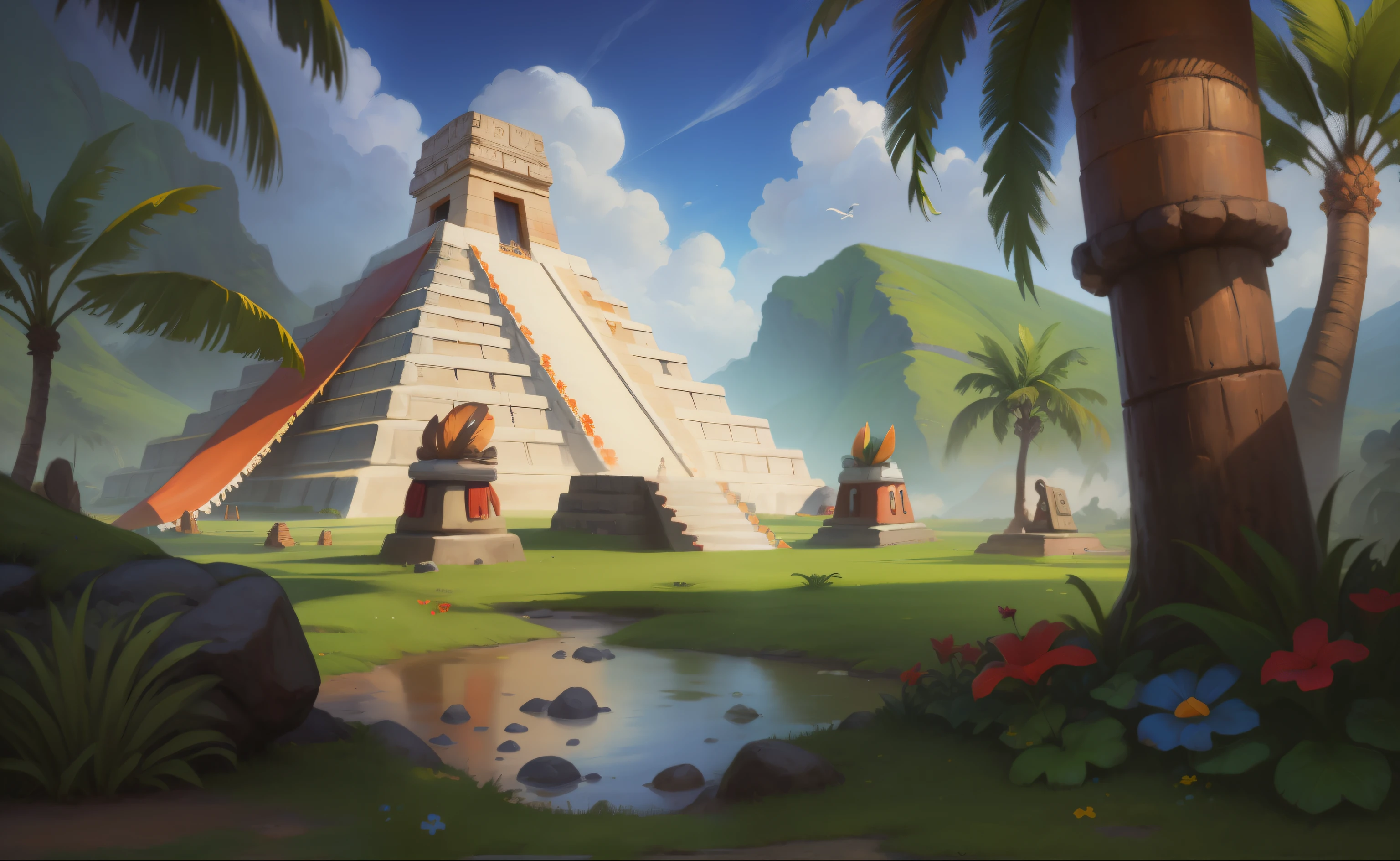 Background with,mayan,Hawaiian Nation,gameicon,highest masterpiece,high qulity