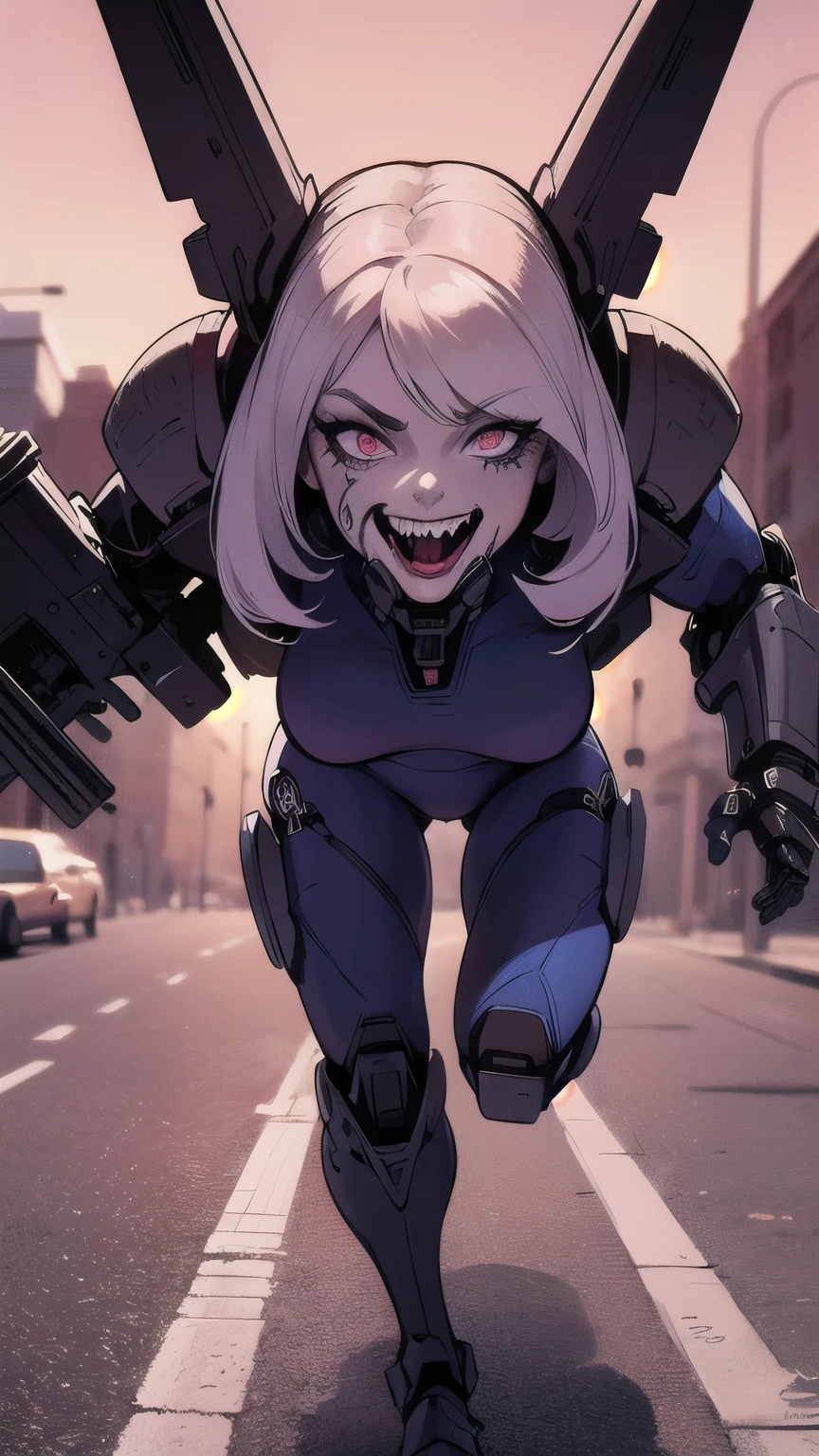 (Full Shot) (Full Body) Beautiful symmetrical face in detail, symmetrical body, clown in armor running, DC Comics Style, Anime Style, Alien Woman Illustration Style, Rotten Female Cyborg, Gunslinger Alien Running, Rotten Style Cyborg Alien, Gunslinger in Armor Mech Mix, Hatter Mix, 90s Comic Style, 3K, Detail, Creepy Pirate Style, Fit Symmetrical Aesthetic Female Muscular Body, Beautiful Running, Rotten Symmetrical Face in Detail, Sniper Mech, Rotten Cyborg in Armor Running